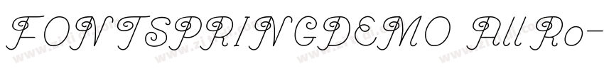 FONTSPRINGDEMO AllRo字体转换